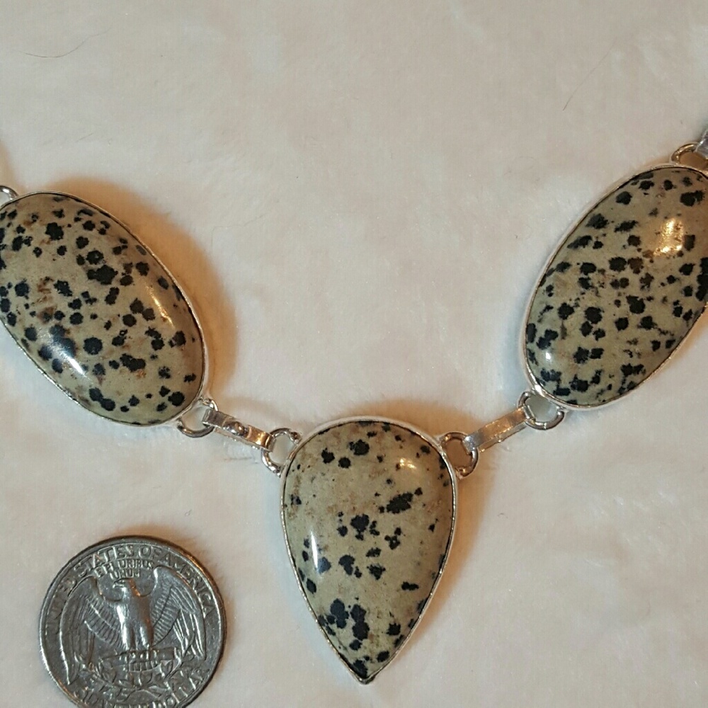 Dalmatian Jasper collar necklace