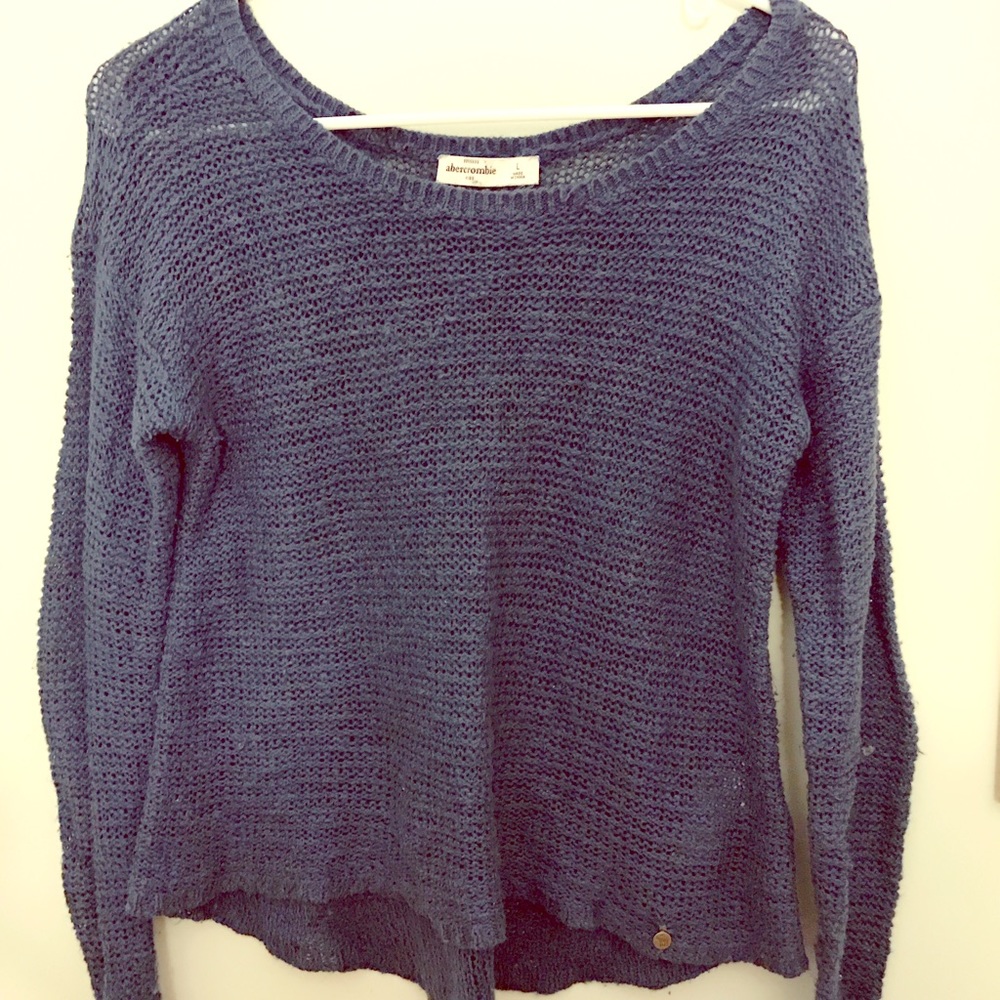 Abercrombie kids LARGE navy long sleeve sweater