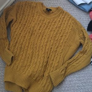 Oversized cable knit sweater