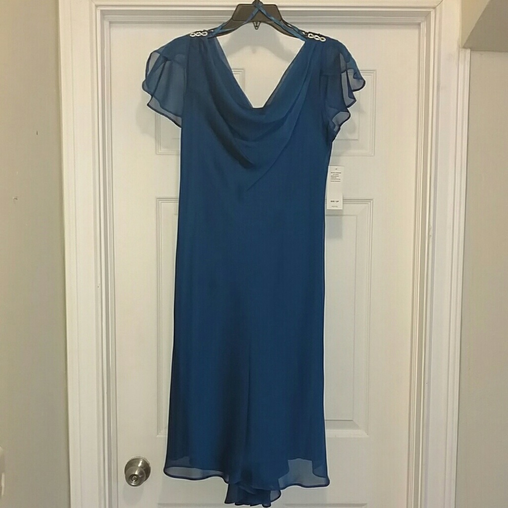 NWOT Chiffon Scoop neck dress