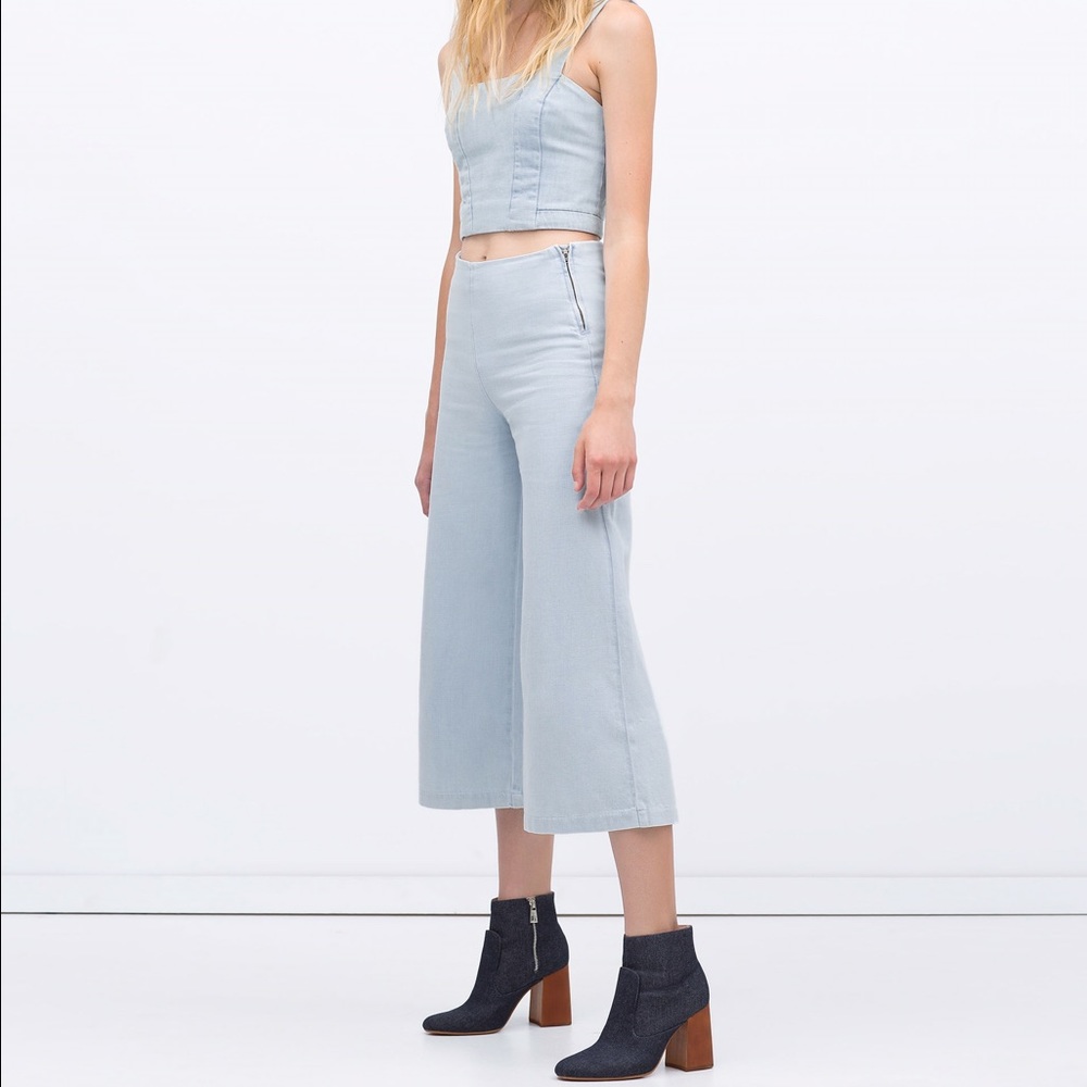 Zara denim culottes size 6