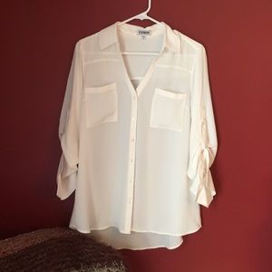 EXPRESS Portofino Shirt - Ivory
