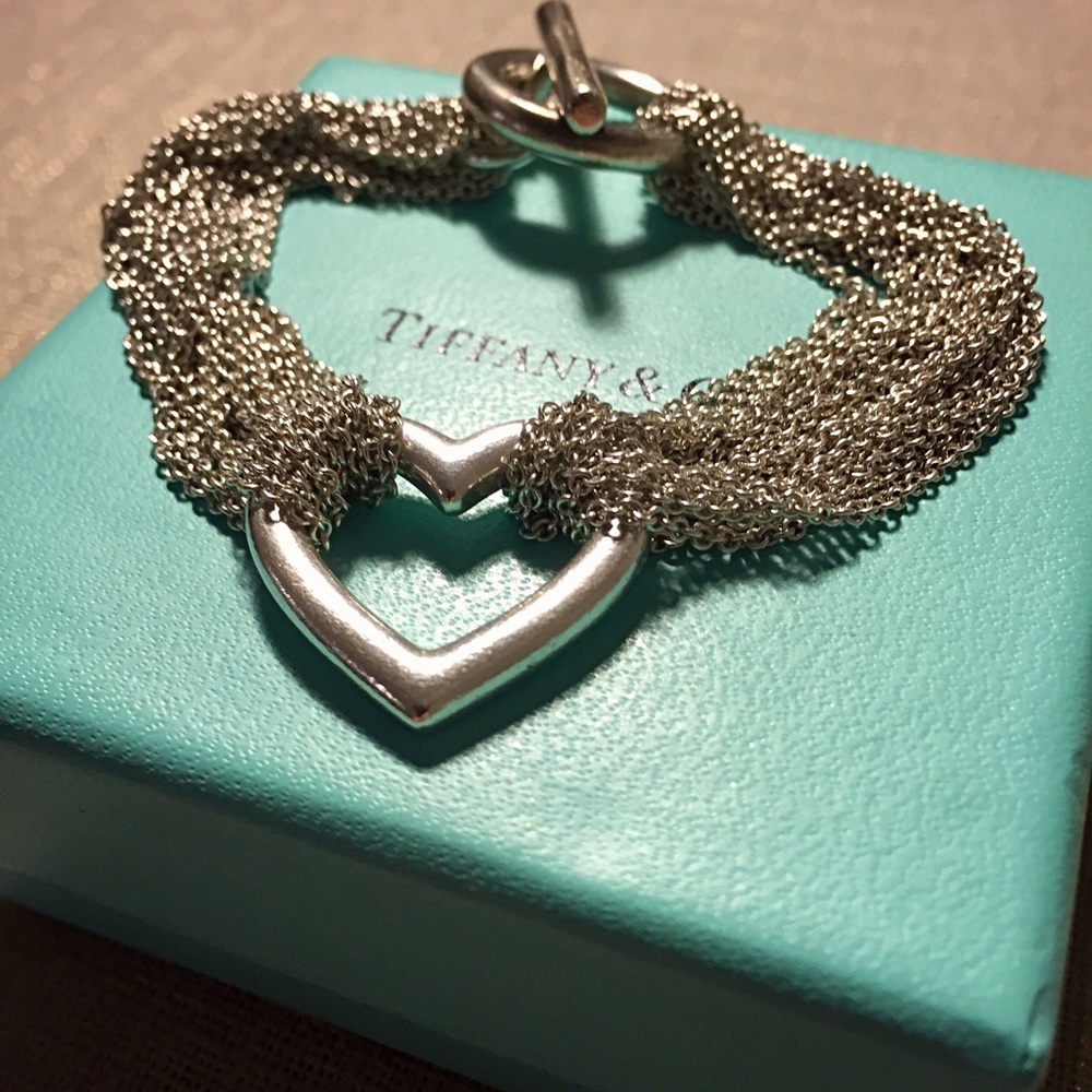 Authentic Tiffany & Co. Heart Chain Bracelet