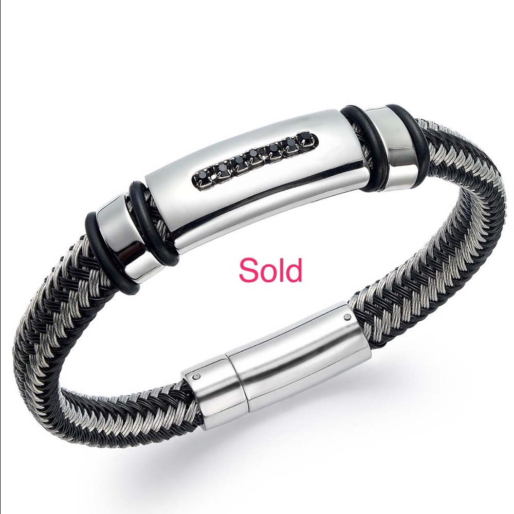 Sold: Men's black diamond bracelet