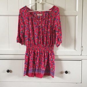 SALE Hollister Tunic Dress floral drop waist Small