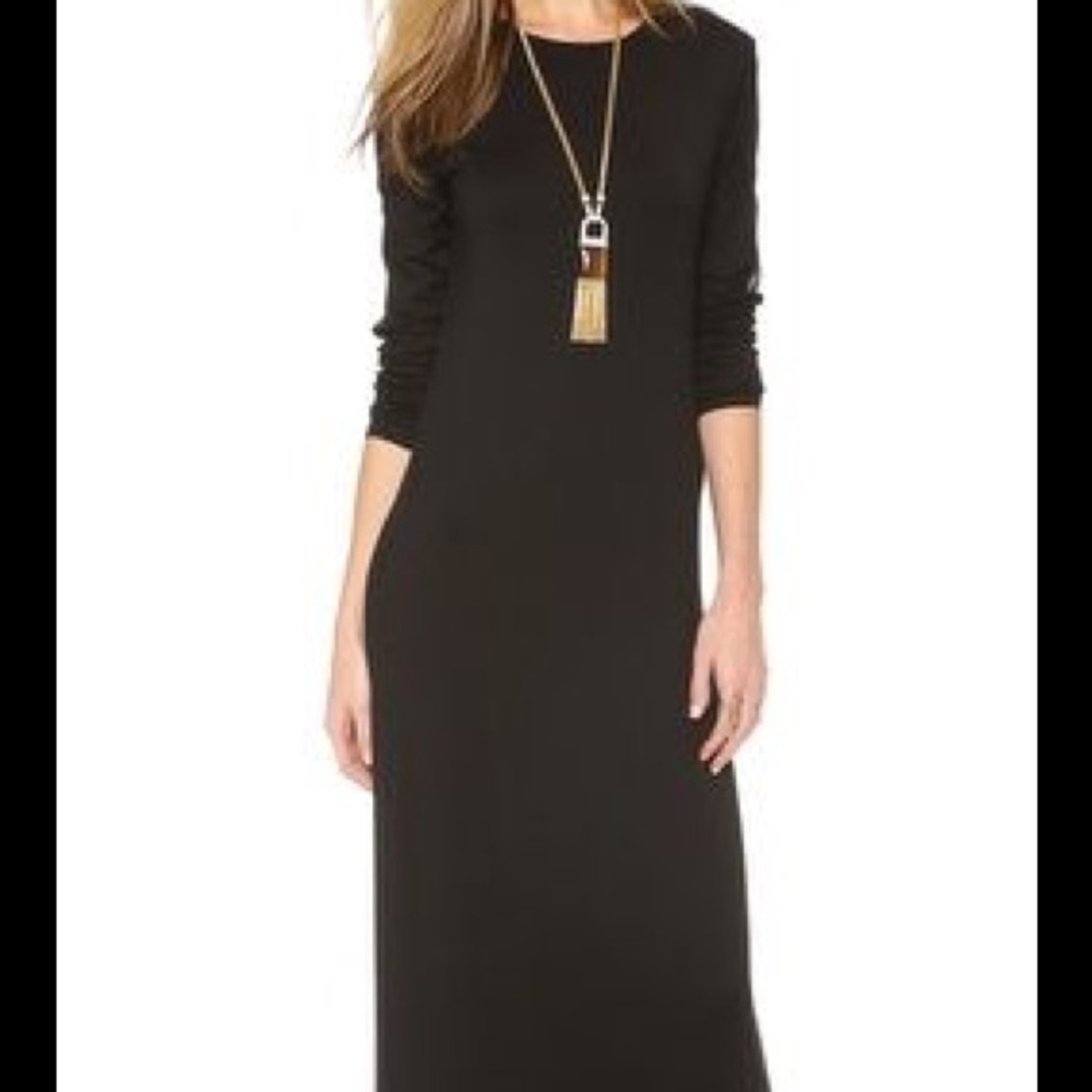 H&m long sleeved jersey cotton maxi dress
