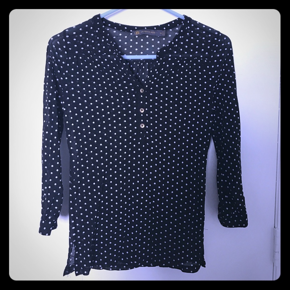 Black and white polka dot shirt