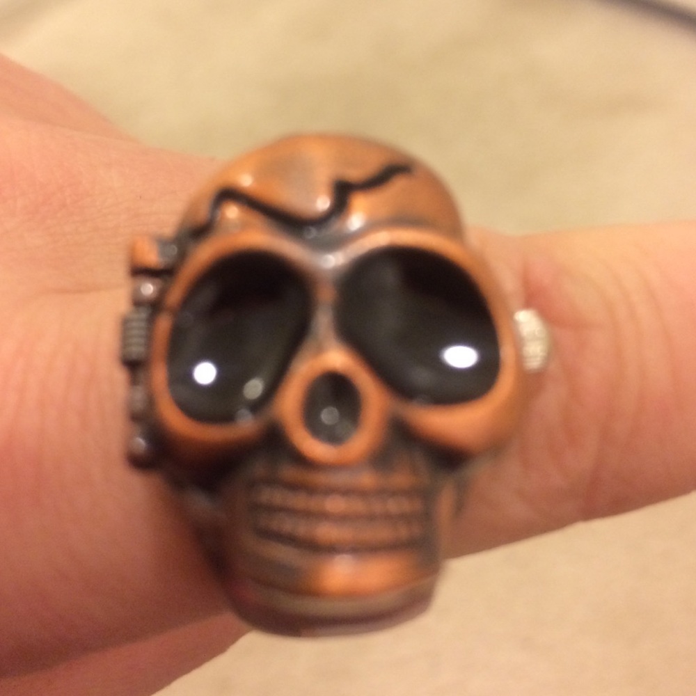 Skull watch ring