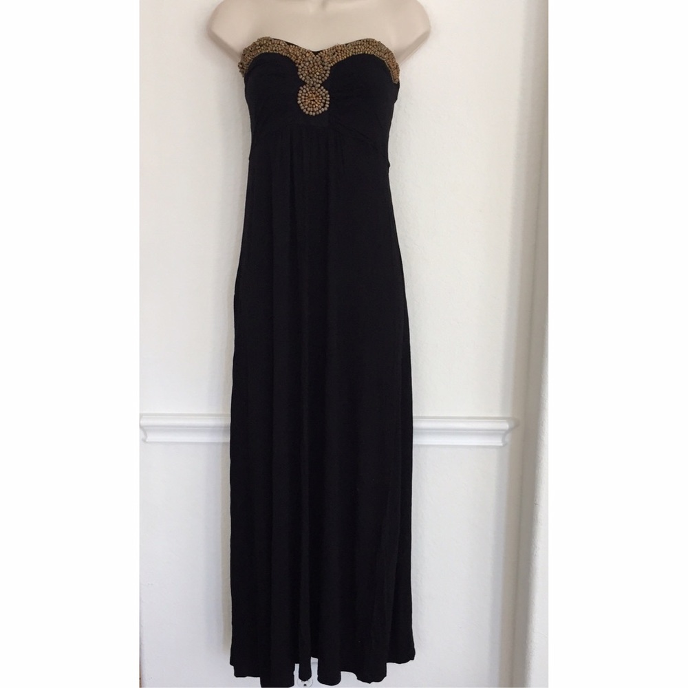 black A.n.a strapless maxi dress