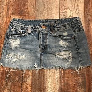 American Eagle denim mini skirt