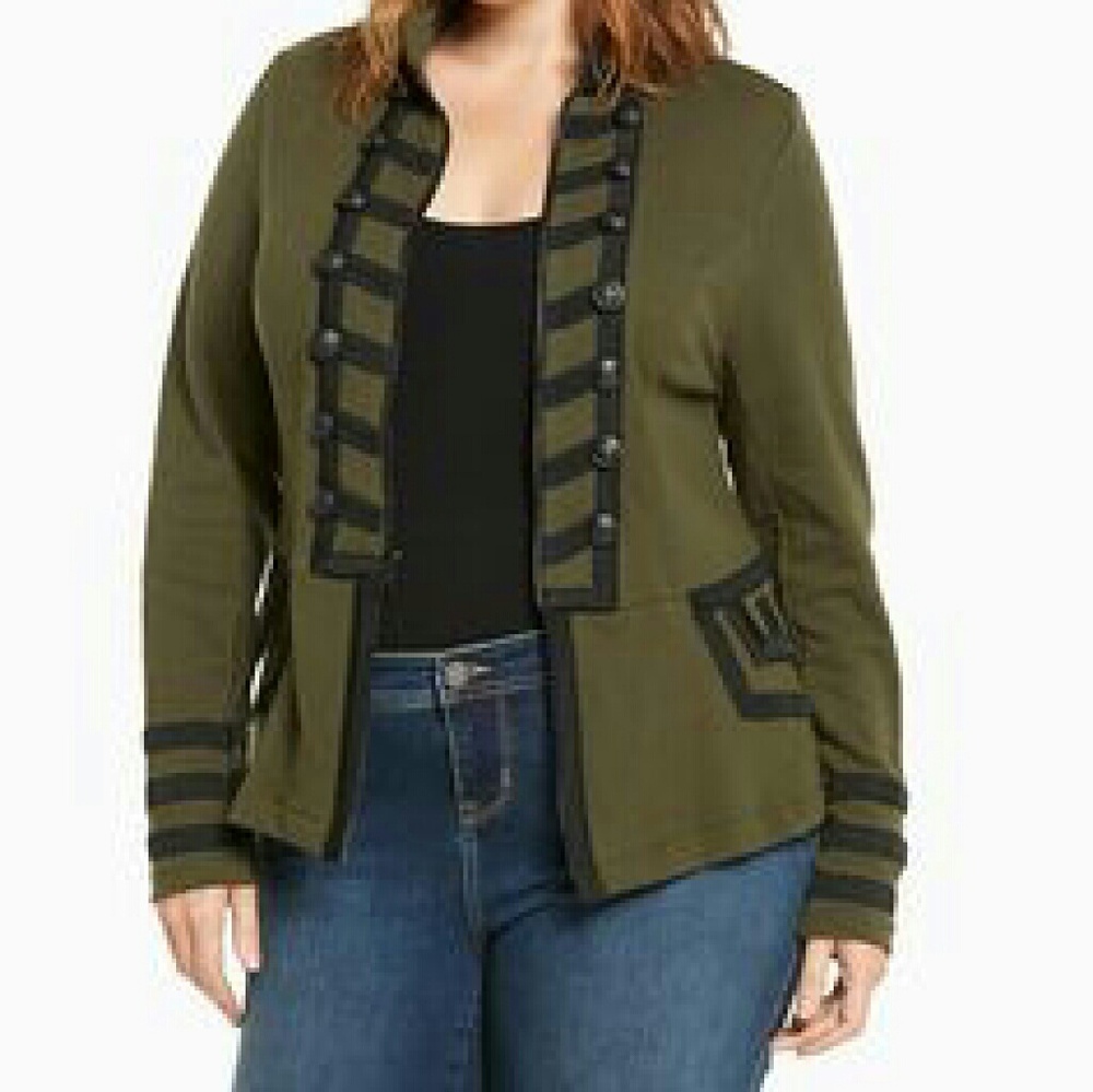Torrid Olive Green Military Jacket