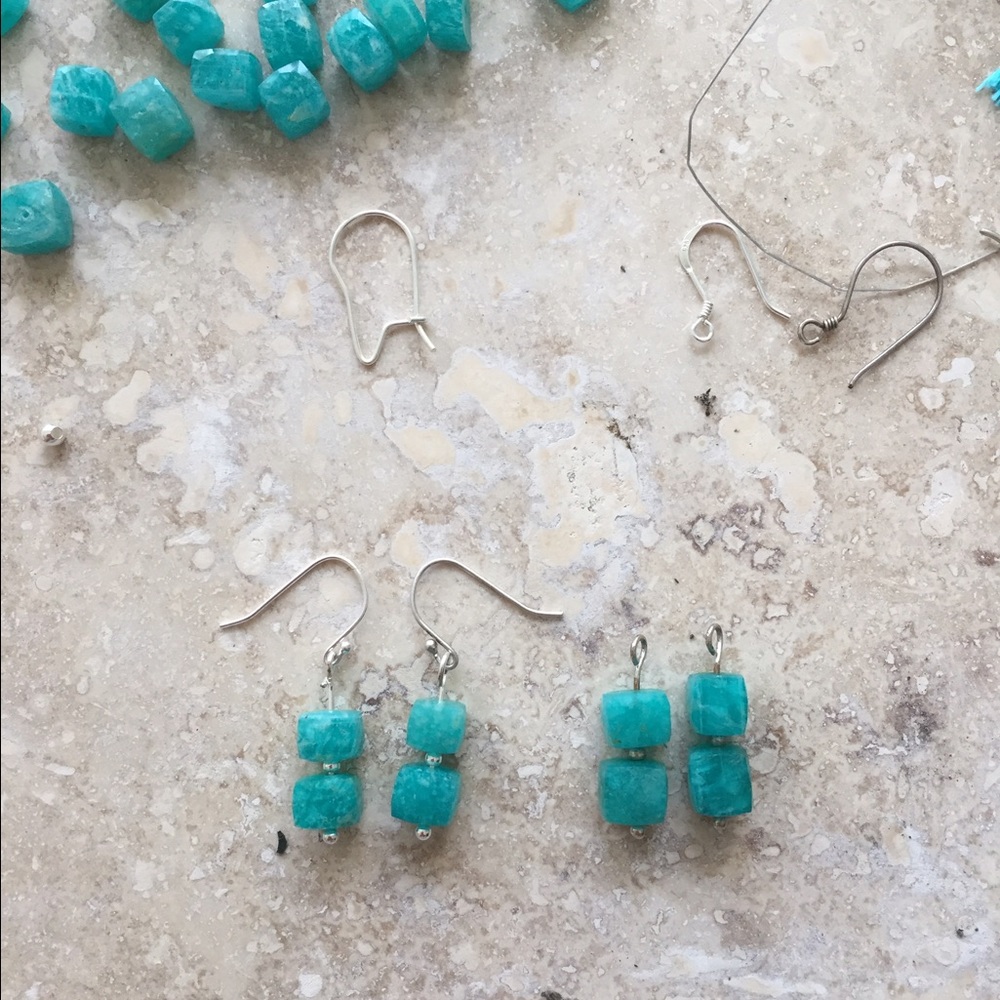 Earrings from Amazonite and Sterling