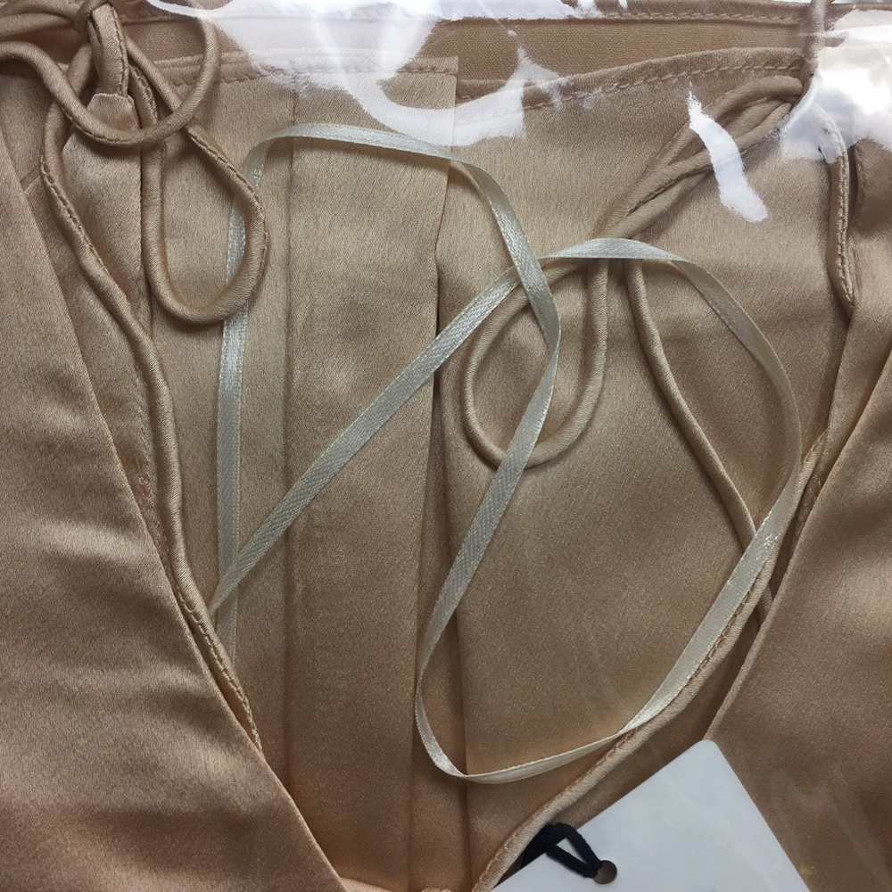 Together At Last Satin Slip Dress - Champagne - Picture 3 of 4