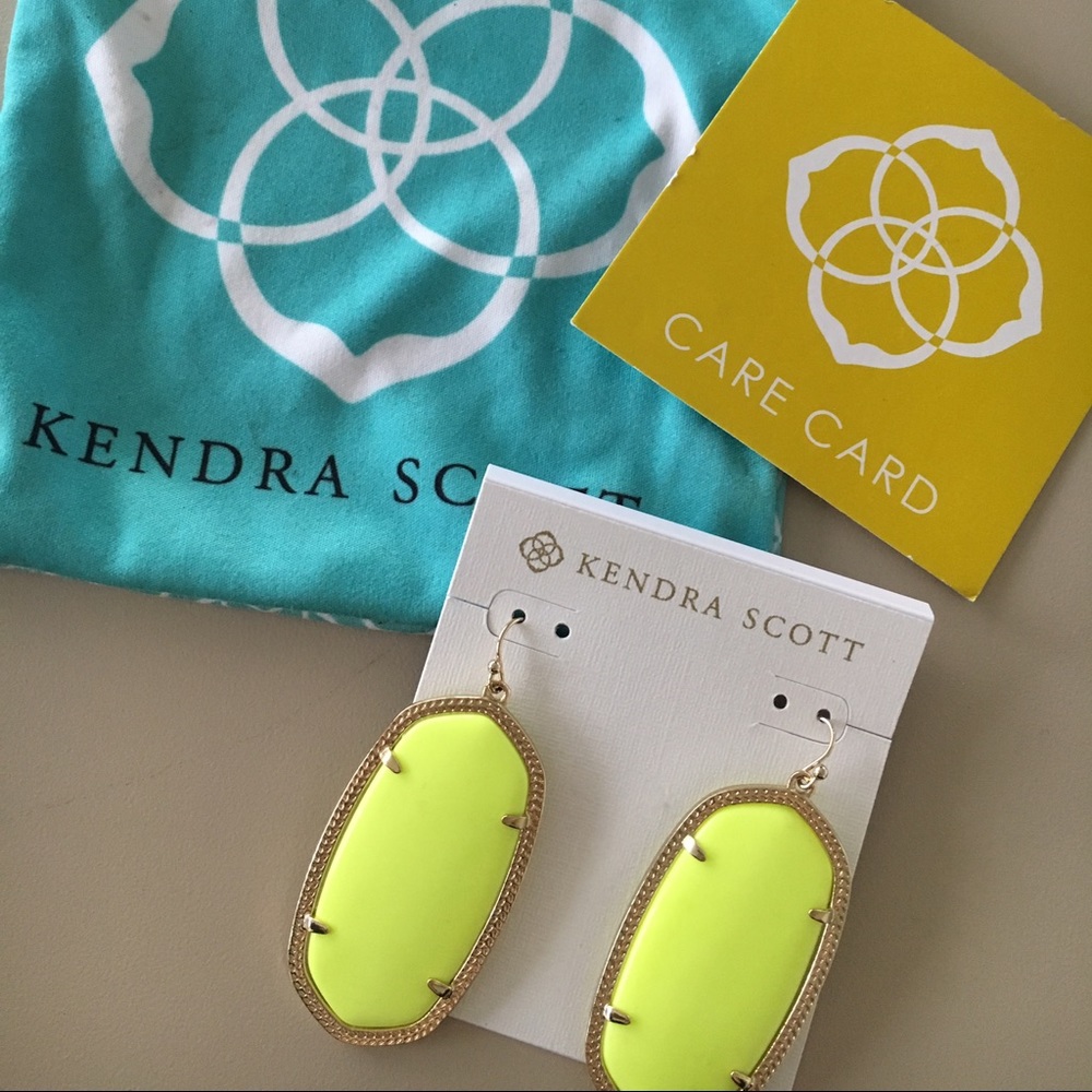 Kendra Scott neon Danielle earrings.