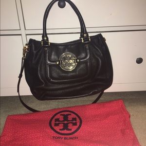 Tory Burch Amanda Hobo Black Purse