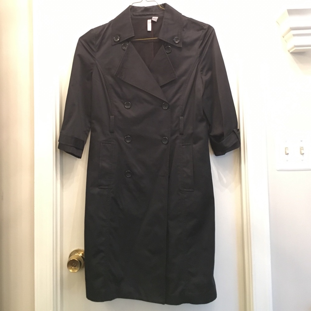Black Old Navy trench/rain coat - size S