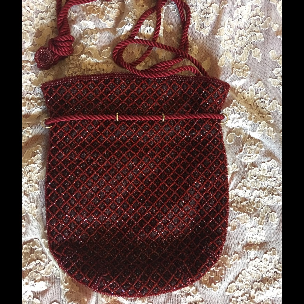 ❤️Beautiful Sweetheart Hand-Beaded Drawstring Bag❤️ - Picture 2 of 8