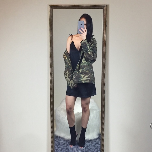 Together At Last Satin Slip Dress - Black - Picture 3 of 4