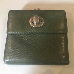 Hobo International Green Leather Wallet