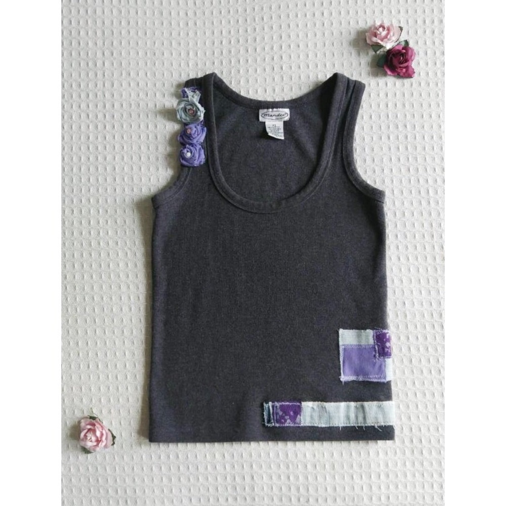 🎉💝  Host Pick🎉💝 Violet Floral Mandee Tank Top