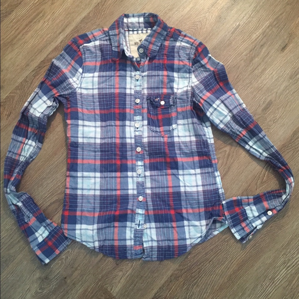 Hollister plaid button up