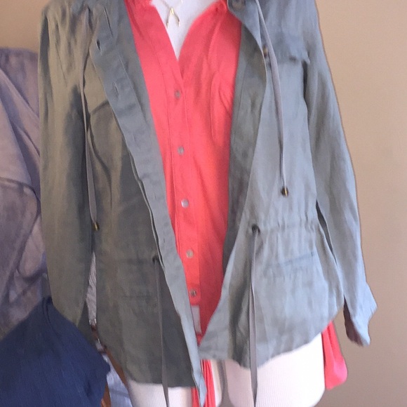 Cynthia Rowley Linen Utilatarian jacket - Picture 4 of 4