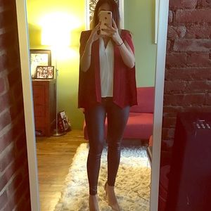 Nasty gal red cape blazer small