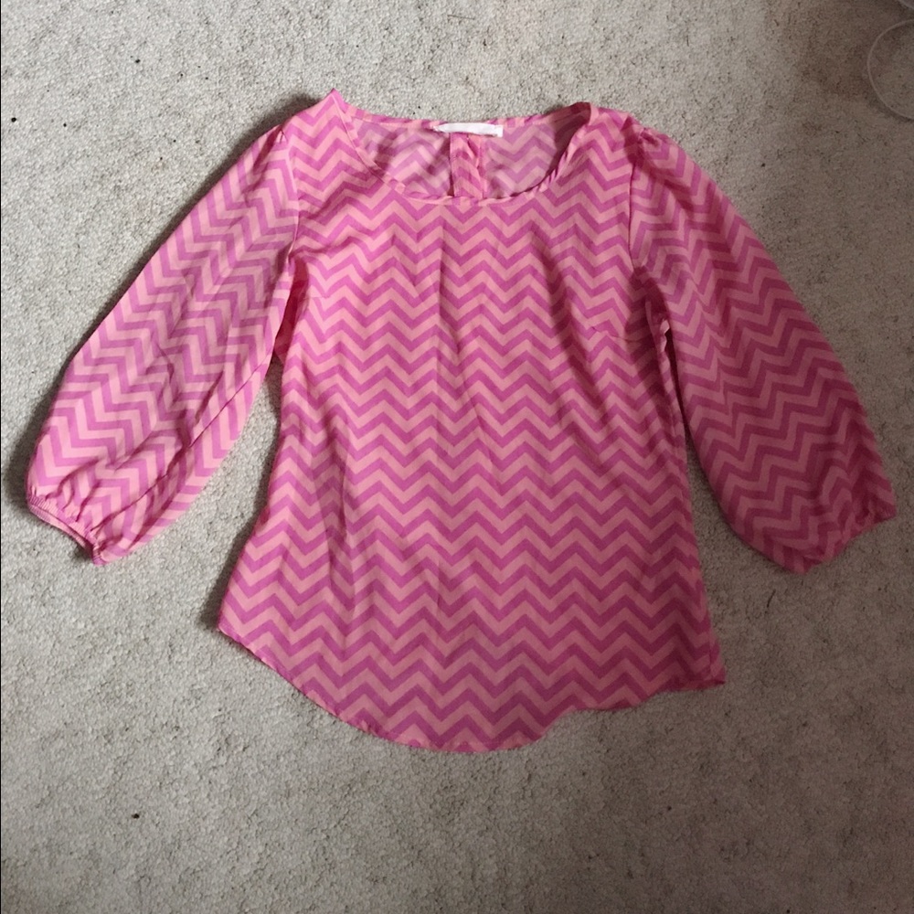 Chevron print top