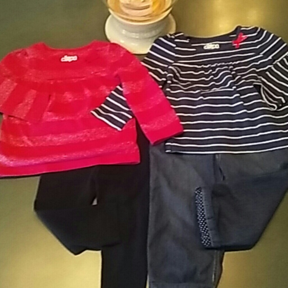 Girl's Tunic Top Outfits 4 pcs 18 months