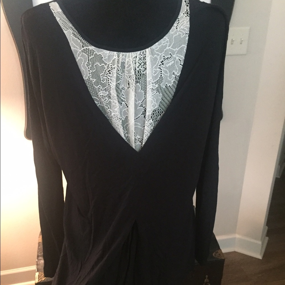 Black boho long sleeve tshirt