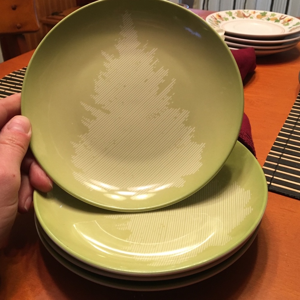 Set of four Christmas Appetizer Plates