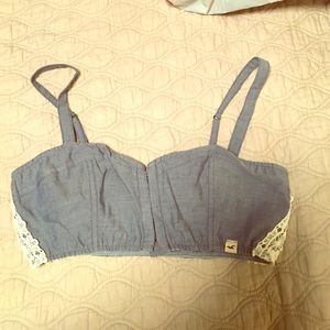 Hollister Blue and Beige Bralette