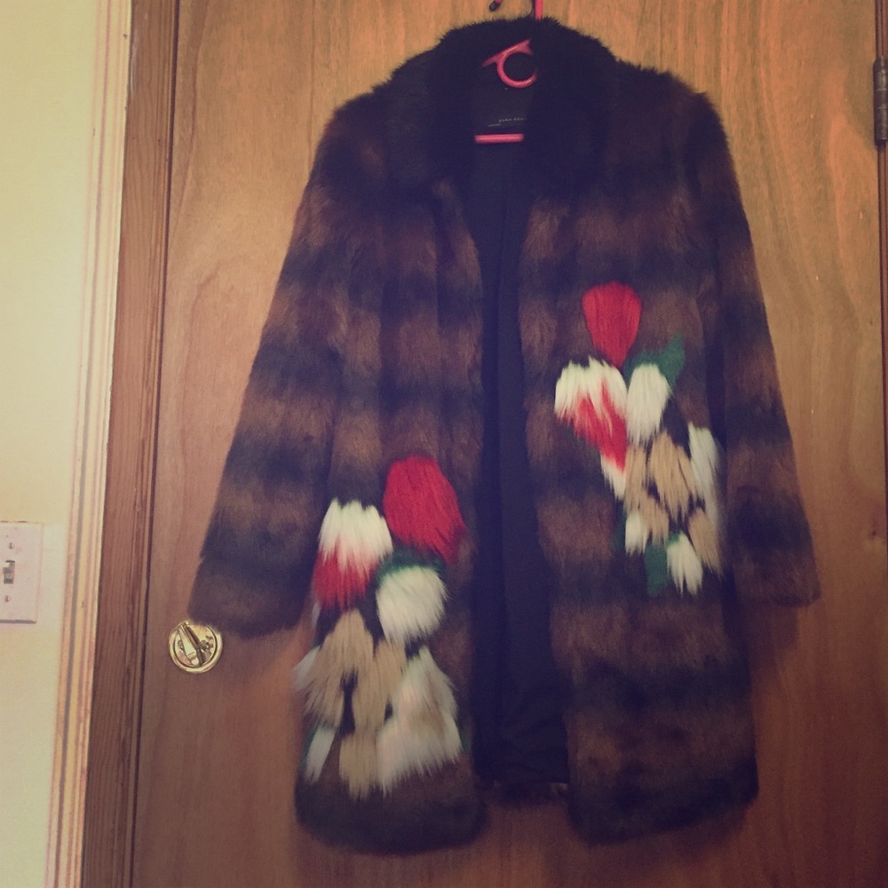 Zara faux fur coat