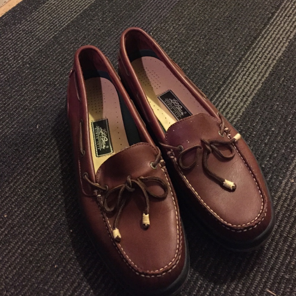 L L bean brown leather shoes
