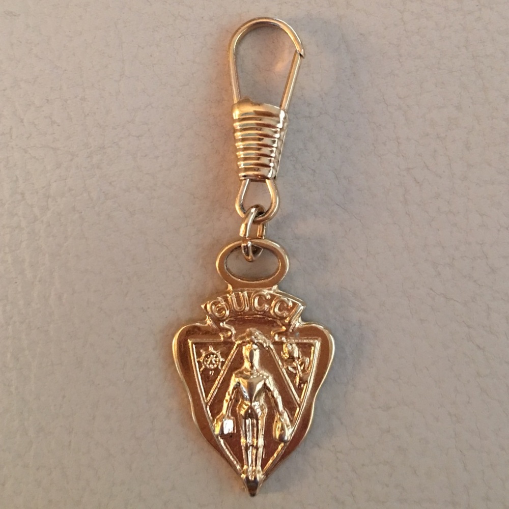 Authentic 80's GUCCI fob zip pull charm