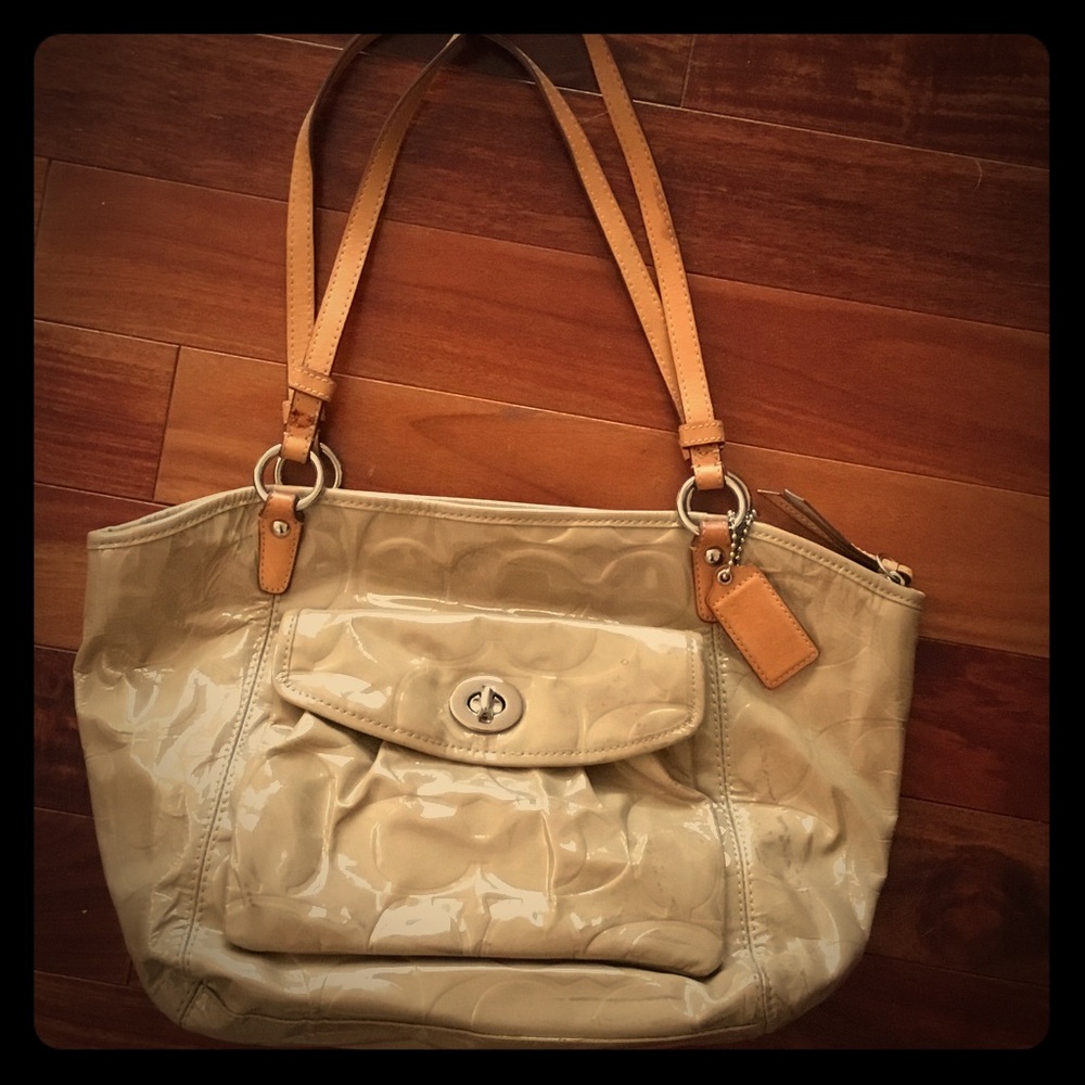 Coach #14663 - camel color leather coated bag