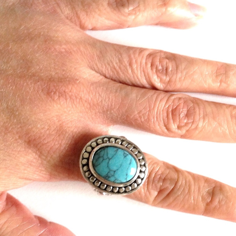 Faux Turquoise Statement Ring