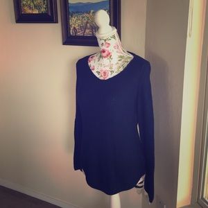 BR Blue/Black Knit Sweater-XS