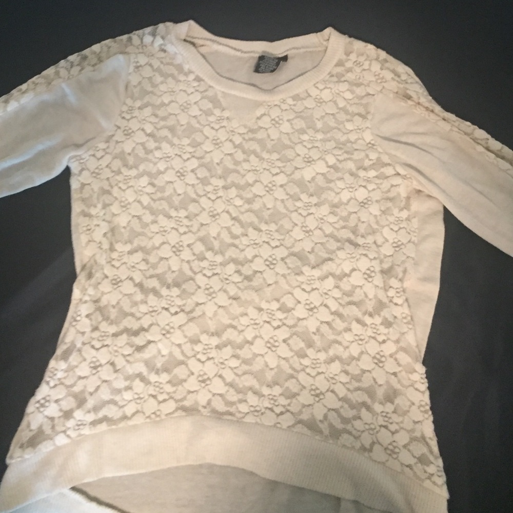 Long sleeve see-through top