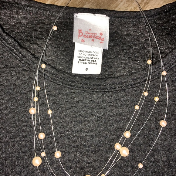 Forever Princess Sassy Pique Flare Skirt Dress 8 - Picture 3 of 5