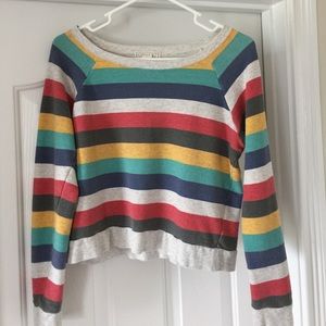 Multi-colored striped sweatshirt