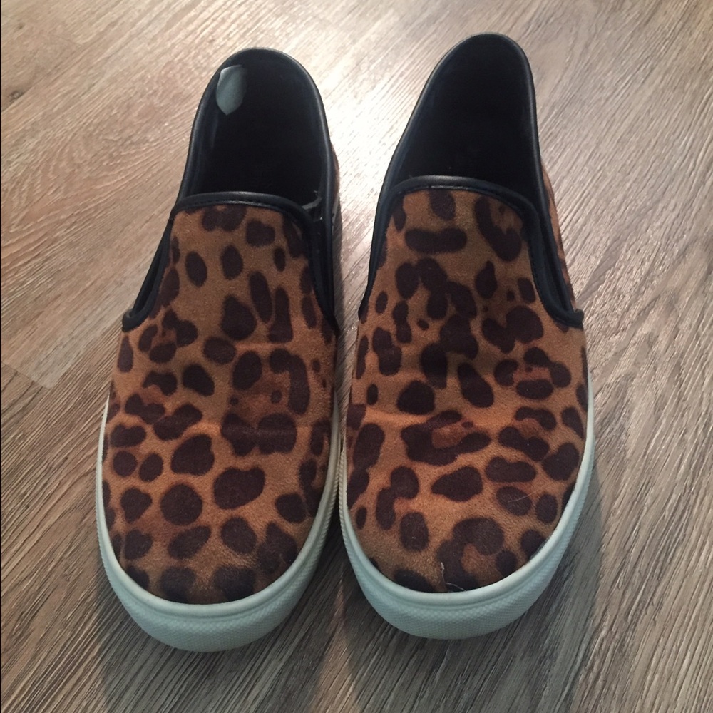 Animal print slip on sneakers