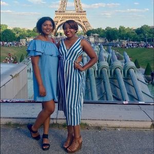 ZARA Off-the-Shoulder Denim Dress