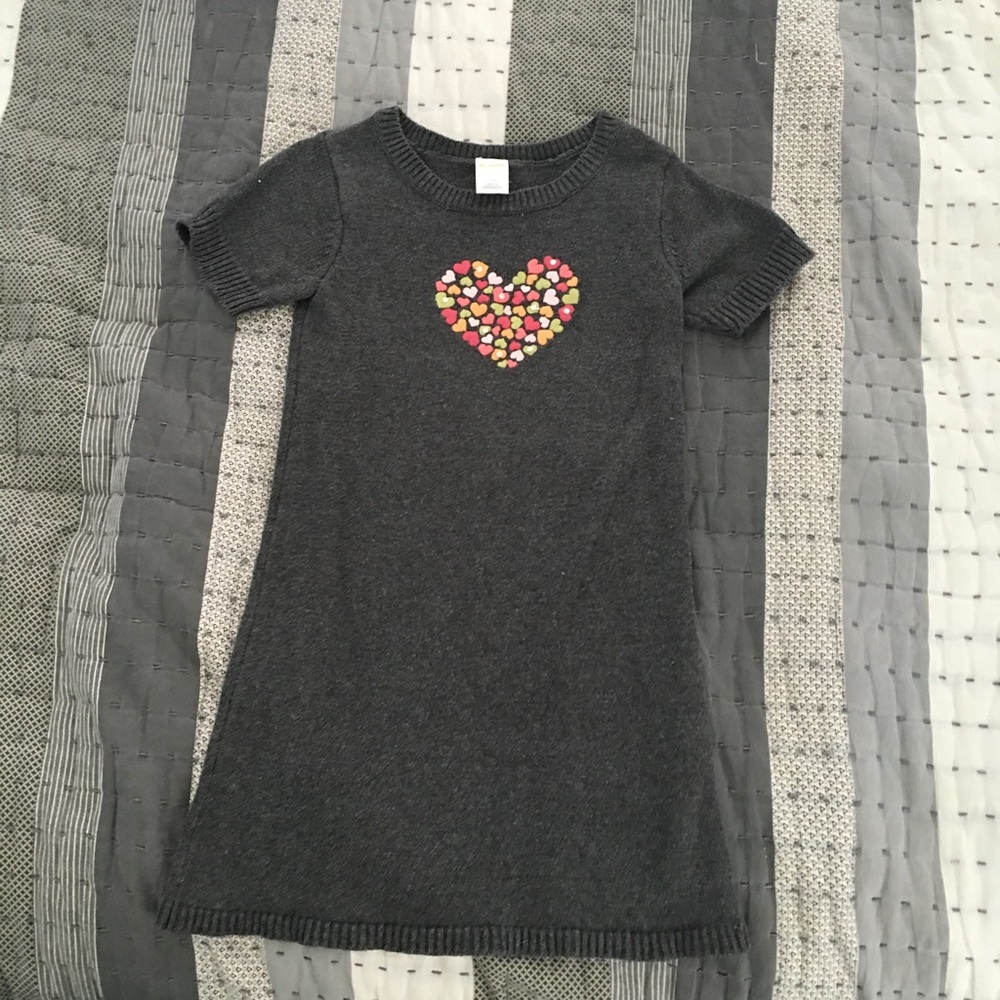 Gymboree gray shirt sleeve sweater dress size 5