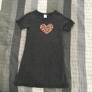 Gymboree gray shirt sleeve sweater dress size 5