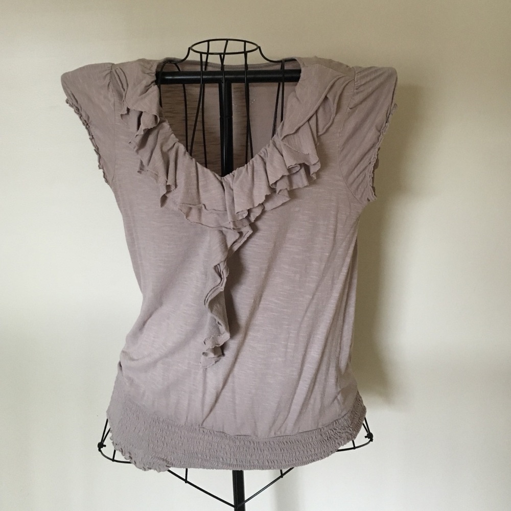 INC taupe top