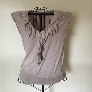 INC taupe top