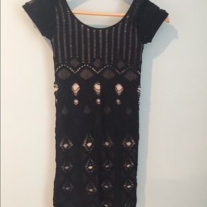 Black Bebe bodycon dress