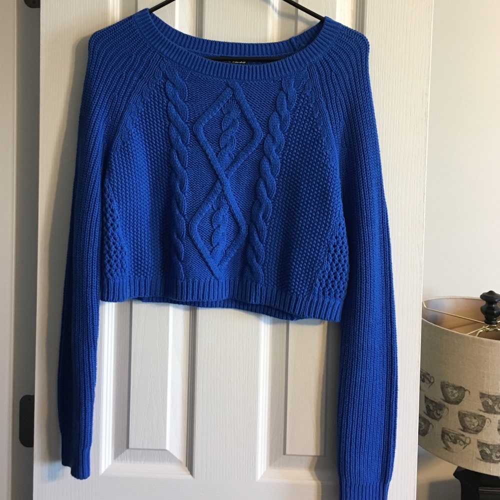 Express Royal Blue Crop Sweater Size S