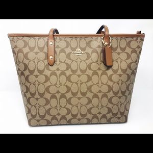SOLD*** Coach Brown bag City Zip Tote Handbag